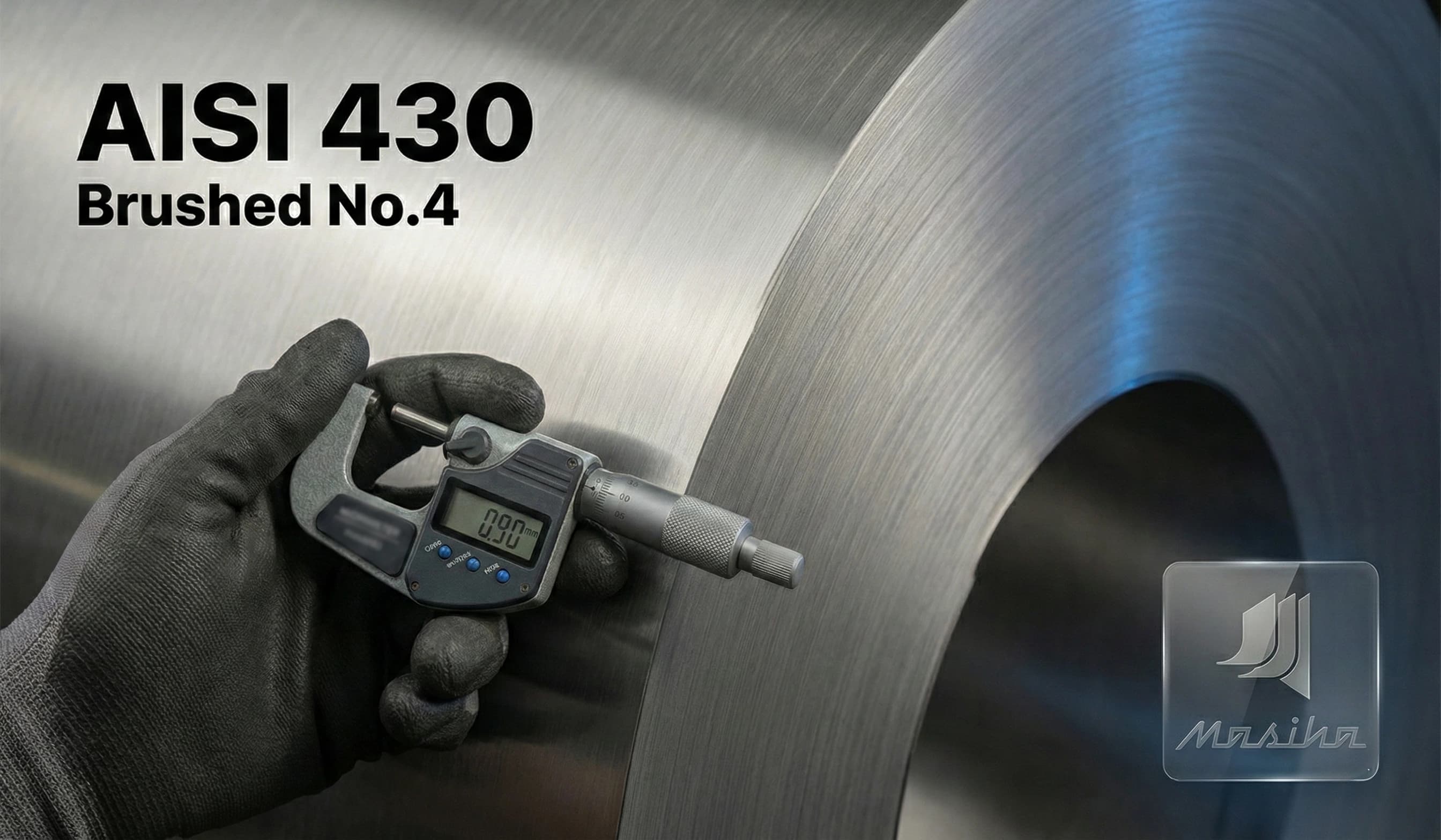 رول استیل 430 (بگیر) ضخامت 0.9 میلیمتر عرض 1.25 متر (خشدار)